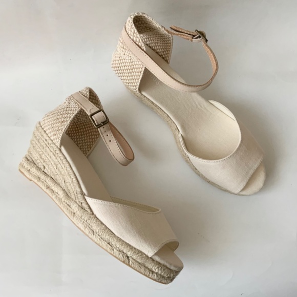 Soludos Womens Open-Toe Midwedge Blush Beige Espadrilles Ankle Strap Sandals 8.5 - Picture 7 of 12